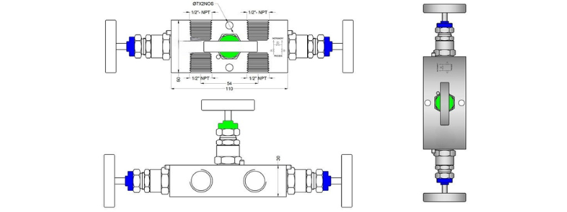 Pipe Gauge 90° Syphon Main View